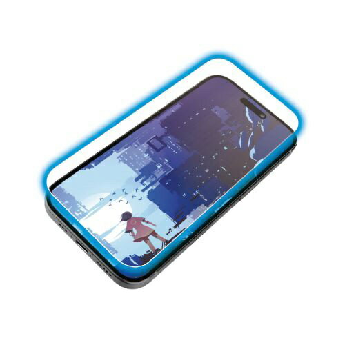 エレコム　ELECOM　iPhone 16 Pro(6.3インチ) ガラスフィルム 高透明 ブルーライトカット　PMCA24CFLGGBL