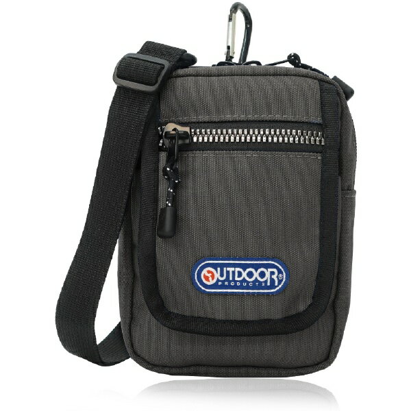 ファインプラス｜FINE PLUS ルミナス ミニポーチ 3WAY カラビナ付 ショルダーベルト付 OUTDOOR PRODUCTS CHARCOAL 22469005