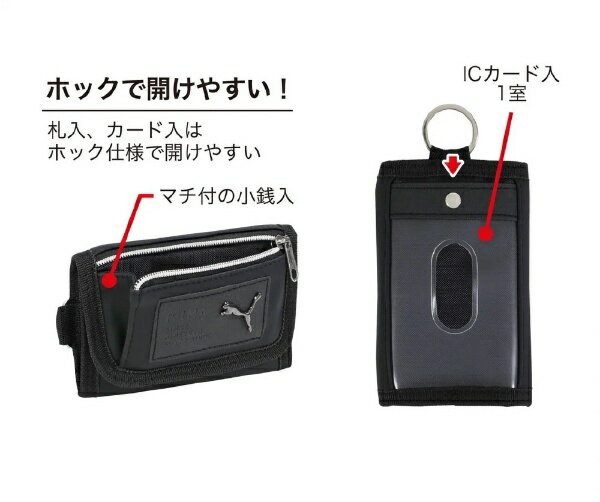 クツワ｜KUTSUWA 3つ折りマルチウォレット PUMA(プーマ) ネイビー PM511NB