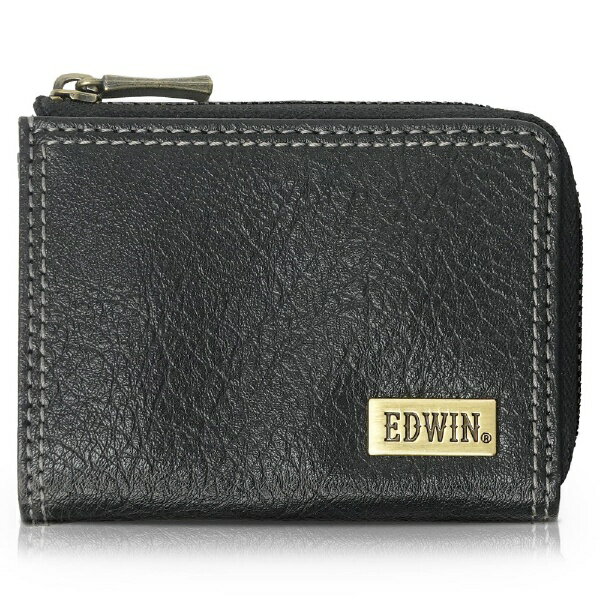 ファインプラス｜FINE PLUS メタルプレート シボ合皮 小銭入 EDWIN BLACK 22269295