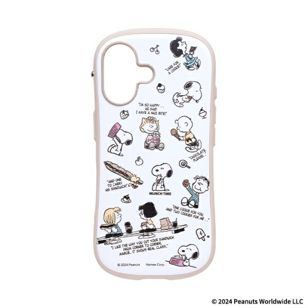 【エントリーで最大2万ポイント当たる｜6/25まで】 HAMEE｜ハミィ [iPhone 16専用]PEANUTS/ピーナッツ iFace First Class Cafe MagSynqケース iFace MUNCH TIME/総柄 41-980699