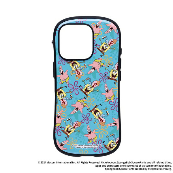 HAMEE｜ハミィ [iPhone 16 Pro専用]スポンジ・ボブ iFace First Class MagSynqケース iFace エメラルド/総柄 41-980811