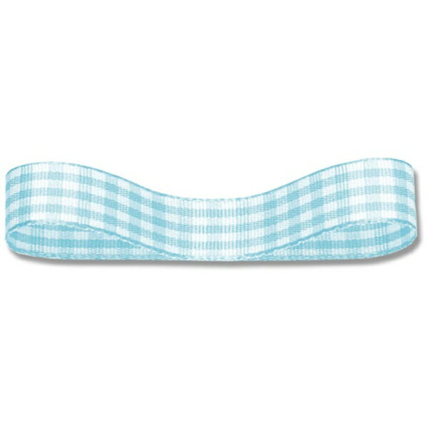 シモジマ｜SHIMOJIMA ギンガムリボン [14mm×30m] HEIKO(ヘイコー) 水色