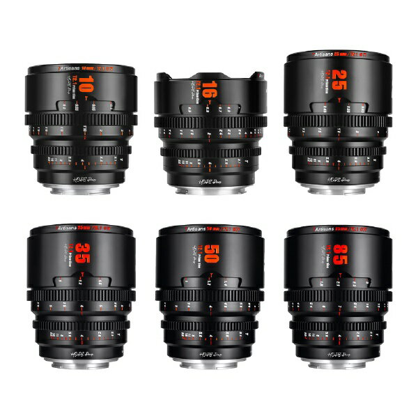 七工匠｜7artisans シネマレンズ 7Artisans HOPE Prime 6本セット 10-85mm Super 35mm キヤノンRFマウント ブラック 7A-HP6SET-RF-B