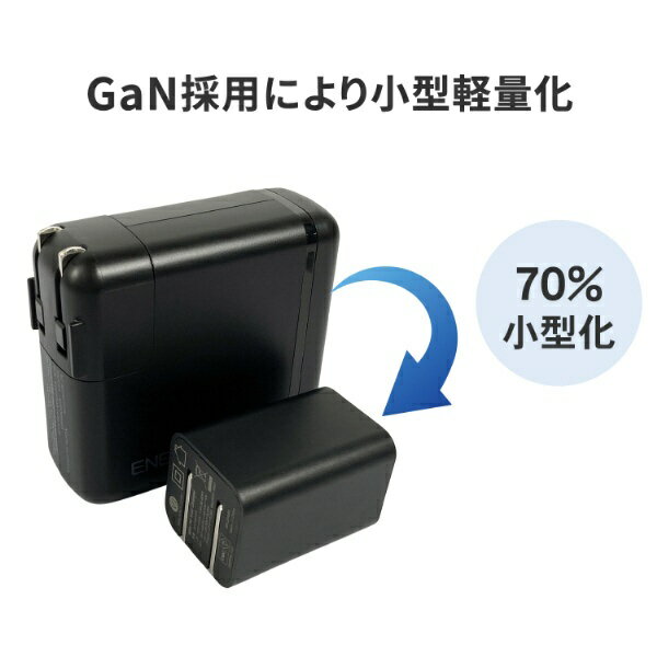 GOPPA�å��å� AC-USB���Ŵ� �Ρ��ȥѥ����󡦥��֥�å�PC�б� 65W [1�ݡ��ȡ�USB-C /USB Power Delivery�б�] �֥�å� GP-ACC65PGR/B