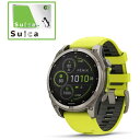 【エントリーで最大全額ポイント還元|9/11迄】 GARMIN|ガーミン fenix 8(フェニックス 8)Sapphire Dual Power 47mm GPSスマートウォッチ Ti / Amp Yellow 010-02906-51【Suica対応】