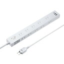 サンワサプライ|SANWA SUPPLY 雷タップ 10個口+USB-A+Type-C(PD20W) TAP-SP2110NUC-1W