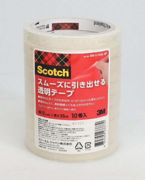 3Mジャパン｜スリーエムジャパン スムーズに引き出せる透明テープ 12mm Scotch(ス...