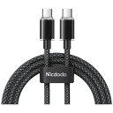 MCDODO 100W Type-C to Type-C Transparent Data Cable 1.2m ブラック BMDCA367-12-BK