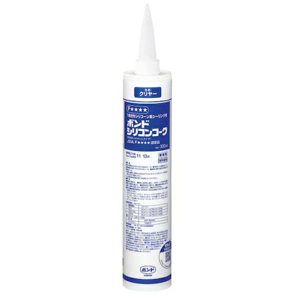 ■耐候性・耐薬品性に優れます。■日本シーリング材工業会 JSIA F☆☆☆☆規格品です。■硬化後は、耐熱および耐寒性に優れ、電気絶縁性が良好です。【用途】・耐熱、耐寒、耐水性を要する目地。・ガラス同士およびガラス周り目地。・配管取付部やダクト周り。【仕様】・色： クリア・容量（ml）： 330・使用温度範囲： -40〜150℃・日本シーリング材工業会 JSIA F☆☆☆☆認定品・カートリッジタイプ【材質／仕上】・主成分： シリコーン樹脂系