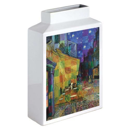 ユーパワー｜YOU POWER フラワーベース　名画モザイクアートシリーズ 〜アートベース〜（Mサイズ・タテ）「ゴッホ（夜のカフェテラス）」