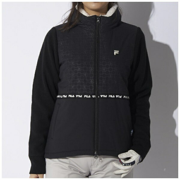フィラゴルフ｜FILA GOLF レディース 袖ニット 中綿ブルゾン ブラック 794241 [レディース /Lサイズ]【返品交換不可】
