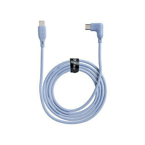 HAMEE|ハミィ iFace Type-C to Type-C ケーブル 1.2m L字型 iFace ペールブルー 41-984055