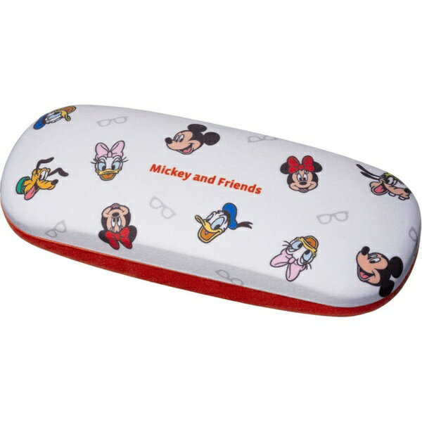 【ディズニー】可愛いメガネケース！●素材本体：ポリエステル/スチール●クロス：ポリエステル100％●内貼り：ライトグレー●バネ式●ハードケース●鼻当：なし●マイクロファイバークロス付き●本体サイズ（内寸）：約W153×D51×H36mm●ク...