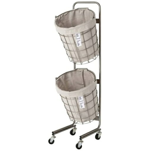 メルクロス|MERCROS ランドリーバスケット キャスター付き 2段 ラウンド 25L×2 ライトグレー 6300046480 【メーカー直送・代金引換不可・時間指定・返品不可】 メルクロス|MERCROS ランドリーバスケット キャスター付き 2段 ラウンド 25L×2 ライトグレー 6300046480 【メーカー直送・代金引換不可・時間指定・返品不可】