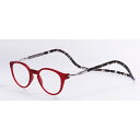 オーケー光学|OHKEI optical クリックパントス マットレッド/ブラックデミ(+2.00) マットレッド/ブラックデミ