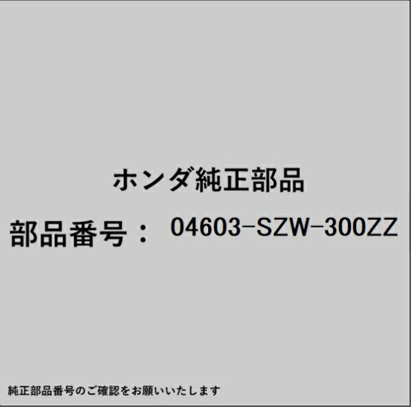 HONDA｜ホンダ ホンダ・honda純正部品 04603-SZW-300ZZ クロスメンバー