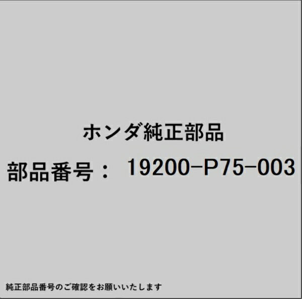 HONDA｜ホンダ ホンダ・honda純正部品 19200-P75-003 ウォーターポンプ