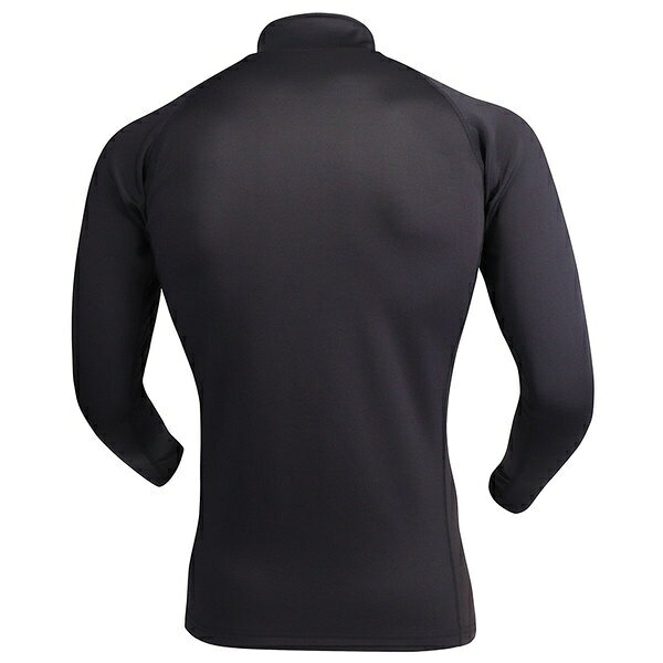 楽天ビック(ビックカメラ×楽天)のおたふく手袋｜OTAFUKU GLOVE JW-187BK-S BODY TOUGHNESS ヒートブースト　ヘビーウェイト　ハーフジップ　ハイネックシャツ　カラー：ブラック　サイズ：S｜アングル2
