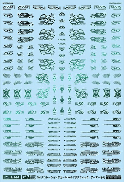 MYKデザイン｜MYK DESIGN 1/144 GM デコレーションデカール No.6「グラフィック・アーマー#4」プリズム..