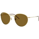 【レビューCP対象商品|8/1~8/31】 RayBan|レイバン ROUND REVERSE RBR0103S 001/83 55mm アリスタゴールド/ポラライズドブラウン(4)