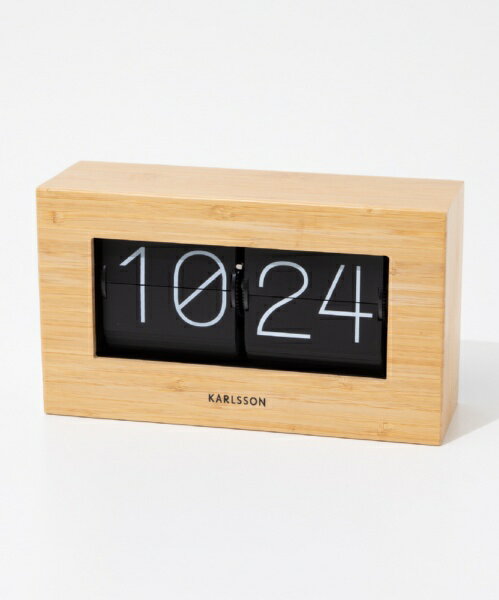KARLSSON｜カールソン カールソン 置き/掛け時計 パタパタ時計 フリップクロック Boxed Flip バンブー ..