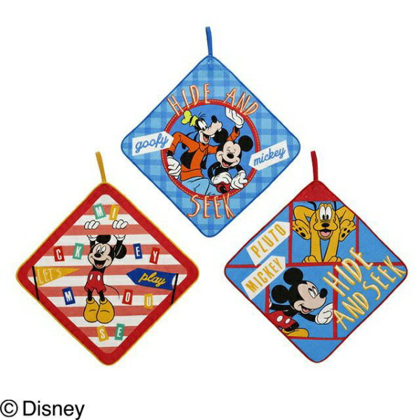 丸眞｜Marushin ループタオル3枚組ミッキーマウス ハイドフレンズ