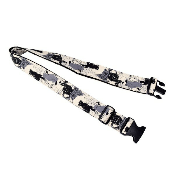 FUNS｜ファンス 和柄スーツケースベルト ネコまみれ グレー FS-164631GR