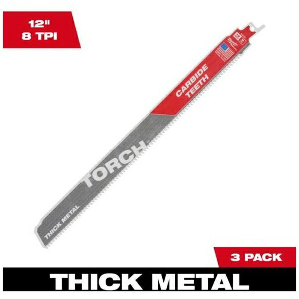 ■ステンレス管、鋳鉄管などを高速切断■バイメタル製品（TORCH金工用）比約50倍のライフタイムを実現■バイメタル製品（TORCH金工用）比約2倍の切断速度を実現【仕様】・素材： カーバイド・厚み： 1.3mm・長さ： 305mm・TPI： 8・入り数： 3本・ステンレス管、鋳鉄管の切断に最適【セット内容／付属品】・ケースなし