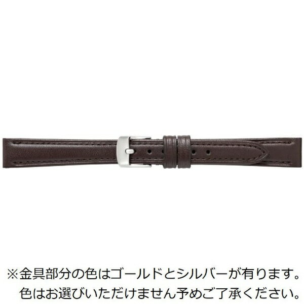 バンビ|BAMBI 時計バンド ラム本革 (羊革) スムース かん幅12mm 美錠幅10mm 【金具色指定不可】 チョコ BCA067BI