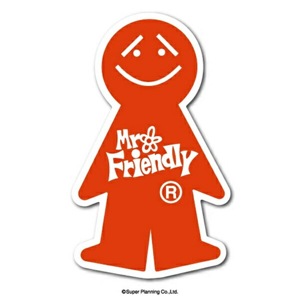 長年愛され続けるキャラクター、Mr.Friendly（ミスター・フレンドリー）。1988年に”友達と仲良くしようね”というコンセプトで生まれたキャラクター。カラフル＆ポップな世界観と、シンプルだけどココロに響くメッセージを発信し続けています。カラーも豊富なミニステッカーです！こちらの商品は耐水、耐光性のあるステッカーです。屋外はもちろん、スマホ、PC、スーツケースなど様々なところに貼ってお楽しみ下さい。●サイズ幅35mm×高さ60mm（本体サイズ）