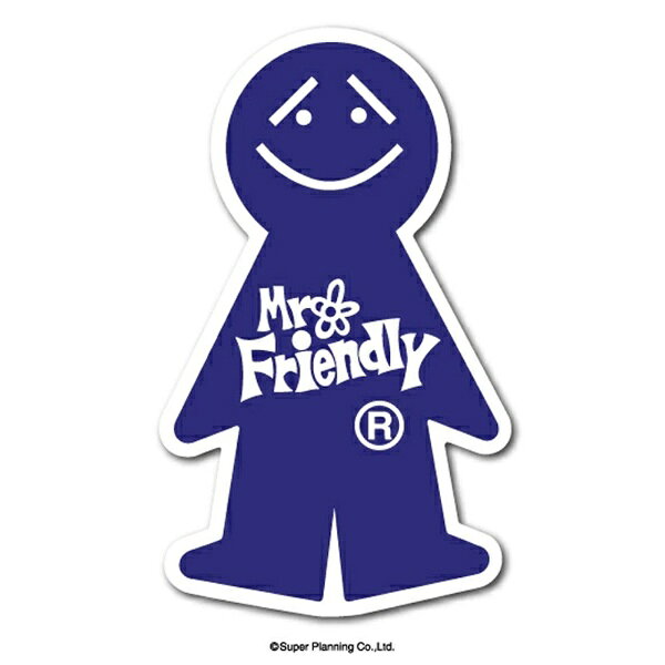 ゼネラルステッカー｜GENERAL STICKER ミニステッカー Mr.Friendly 青 LCS-985