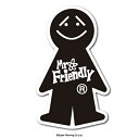 ゼネラルステッカー|GENERAL STICKER ミニステッカー Mr.Friendly 黒 LCS-986(2)