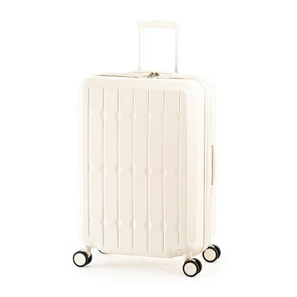 A.L.I｜アジア・ラゲージ スーツケース ジッパータイプ 宿泊目安： 4～6日間 66L ドリンクホルダー付き ダブルキャスター バニラ ALI-6030SD-24W