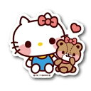ゼネラルステッカー|GENERAL STICKER ダイカットミニステッカー ゆるかわハートシリーズ ハローキティ LCS-545(3)