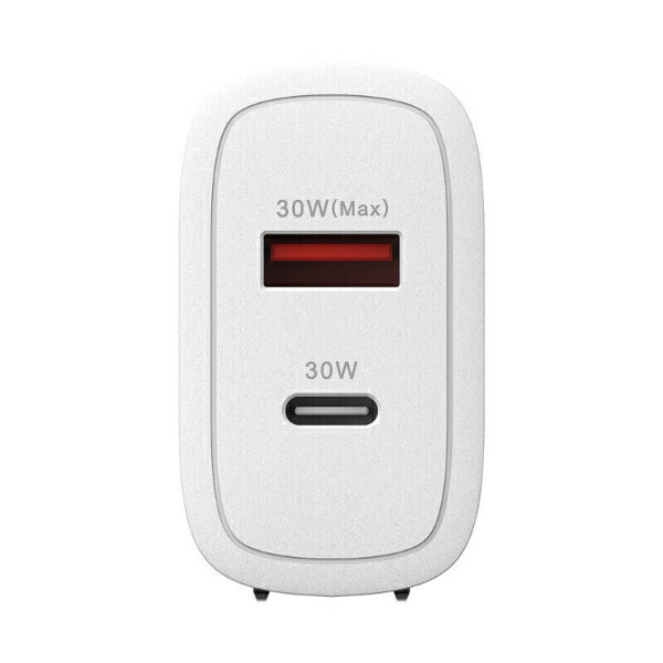 BUFFALO｜バッファロー PD30W対応AC充電器 C×1/A×1 2ポート ホワイト BSACPD3000C2...