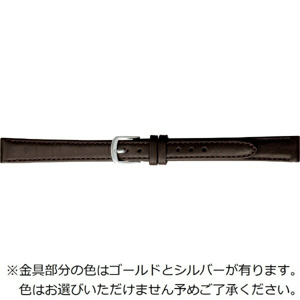 バンビ|BAMBI 時計バンド ロングサイズ 本革 スムース 撥水 かん幅14mm 美錠幅12mm 【金具色指定不可】 ダークブラウン BCE003BL