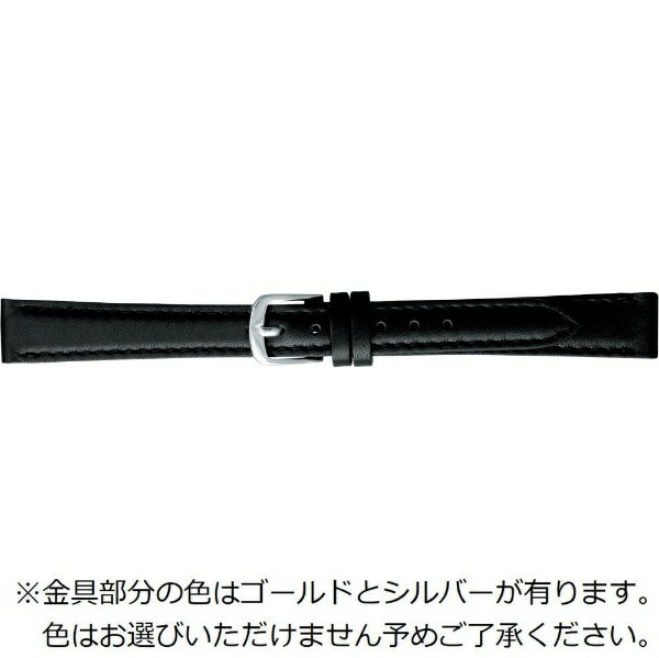 バンビ|BAMBI 時計バンド 本革 スムース 撥水 かん幅14mm 美錠幅12mm 【金具色指定不可】 ブラック BCE507AL