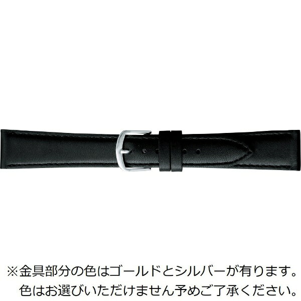 バンビ｜BAMBI 時計バンド 本革 スムース 撥水 かん幅17mm 美錠幅14mm 【金具色指定不可】 ブラック BCE107AO