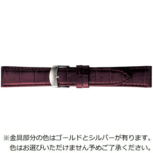 Mens - バンビ｜BAMBI 時計バンド 本革 型押し スコッチガード 強力撥水！ かん幅17mm 美錠幅16mm 【金具色指定不可】 ワイン BKME053EO