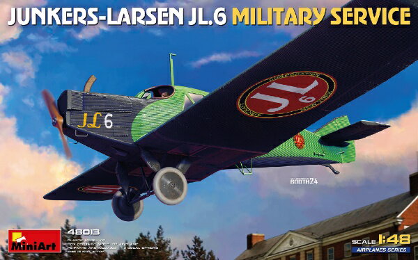 20世紀初頭の航空機のユンカースラーセンJL.6の1/48キット■エッチングパーツ付属 デカールにより米国軍仕様、米国郵便公社仕様 、大日本帝国軍仕様が選択可能。