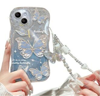 STYLE Promotion｜スタイルプロモーション iPhone 15 BUTTERFLY STRAP SUMACO ブルー SPS-BUTSTCA15-BL
