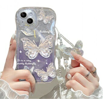 STYLE Promotion｜スタイルプロモーション iPhone 15 BUTTERFLY STRAP SUMACO パープル SPS-BUTSTCA15-PU