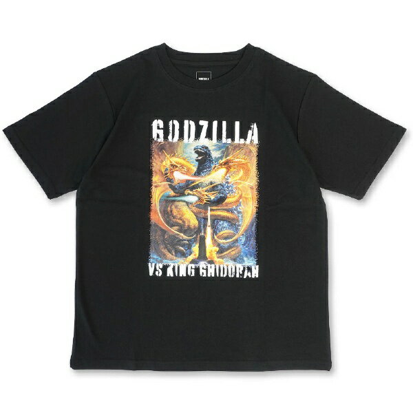 乐天商城 - ファインプラス｜FINE PLUS ゴジラ ポスタープリント Tシャツ ゴジラ B柄(VSギングギドラ) S 22863243