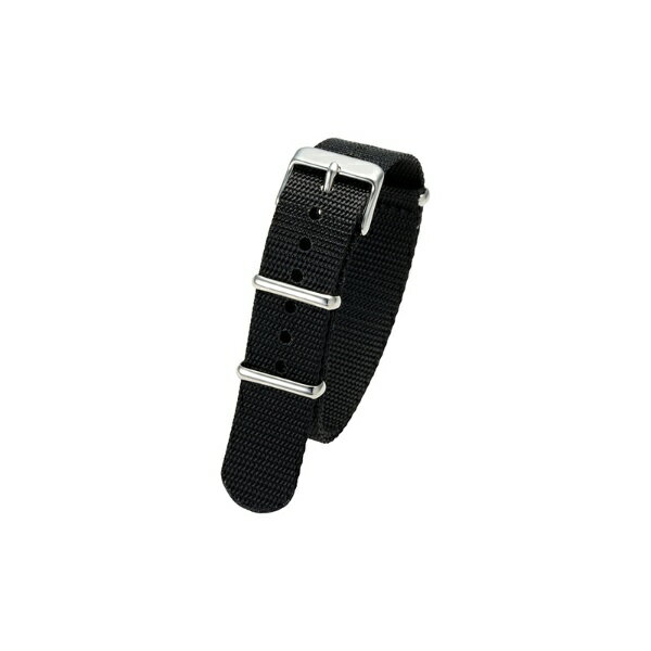 Watch Band, Belt - バンビ｜BAMBI 時計バンド ナイロン NATO かん幅20mm 美錠幅20mm ブラック BGE011AS