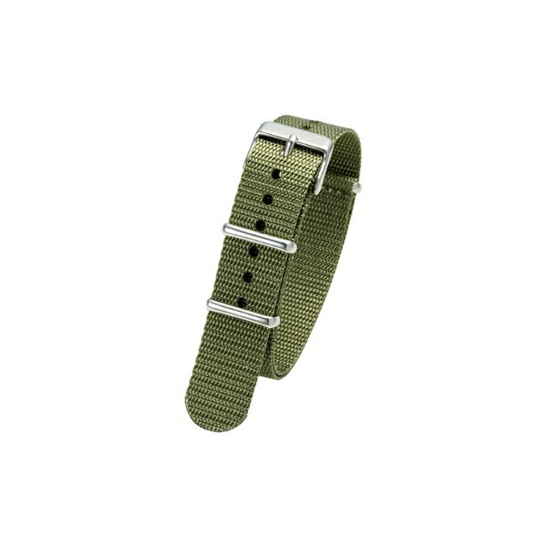 バンビ｜BAMBI 時計バンド ナイロン NATO かん幅22mm 美錠幅22mm グリーン BGE011OU