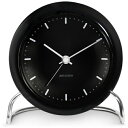 ARNE JACOBSEN(アルネ ヤコブセン) 置き時計 City Hall Table Clock 11cm black 文字盤:ブラック AJ43673(3)
