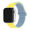 ALLONE|アローン Apple Watch 42/44/45/49 シリコンマグネットバンド イエローブルー ALG-WM01YEBL(2)
