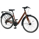 丸石サイクル|Maruishi Cycle 700×35C型 クロスバイクアーバニティV URBANITY V マルーンブラウン UBVAP707R [7段変速...