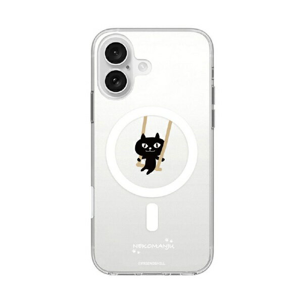 ROA｜ロア iPhone 16（6.1インチ） クリアケース MagSafe ネコマンジュウ abbi FRIENDS 覗いてごらん ABF27244i16